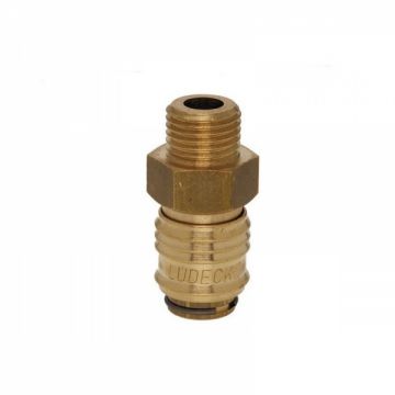 Mini cupla rapida cu filet exterior Ludecke ESM14A, 1 4  , O6 mm