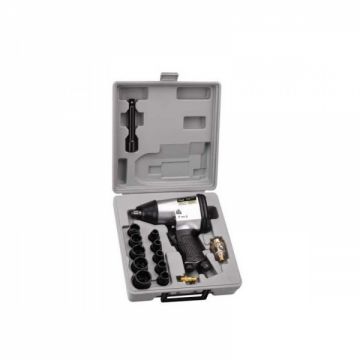 Set pistol pneumatic de impact si accesorii Wert W1855, 1 2  , 6-8 bari, 17 piese